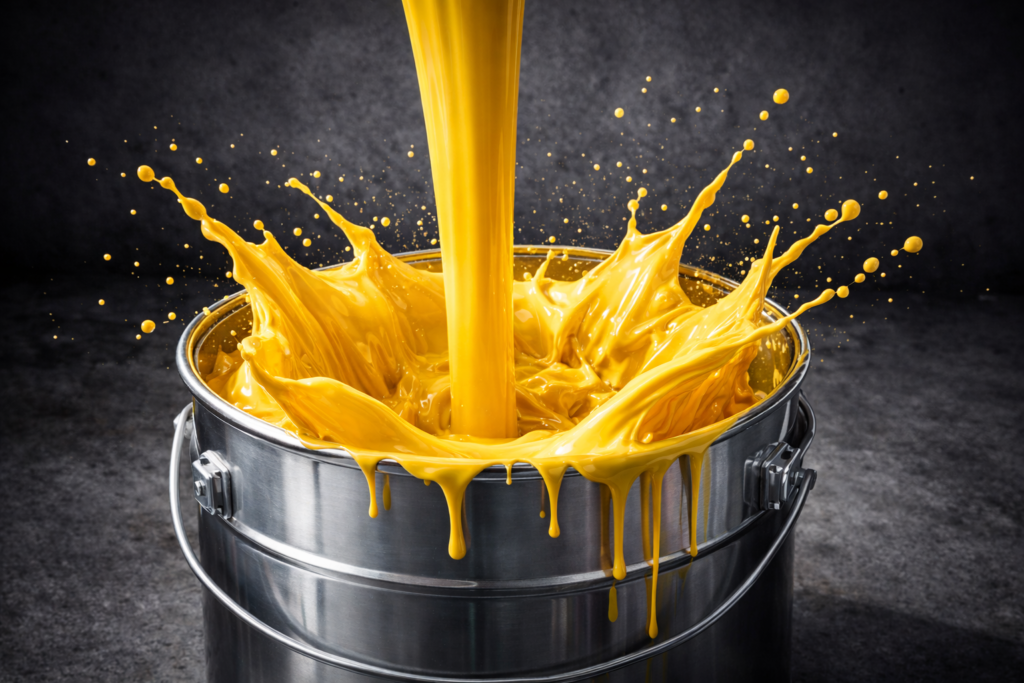 bright yellow paint splash